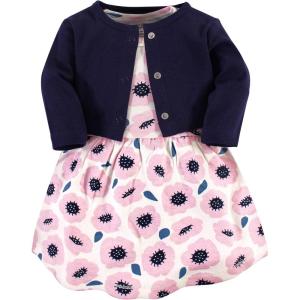 imageTouched by Nature Infant Toddler Girls Organic Cotton Dress and Cardigan Rainbows SunshineBlossoms