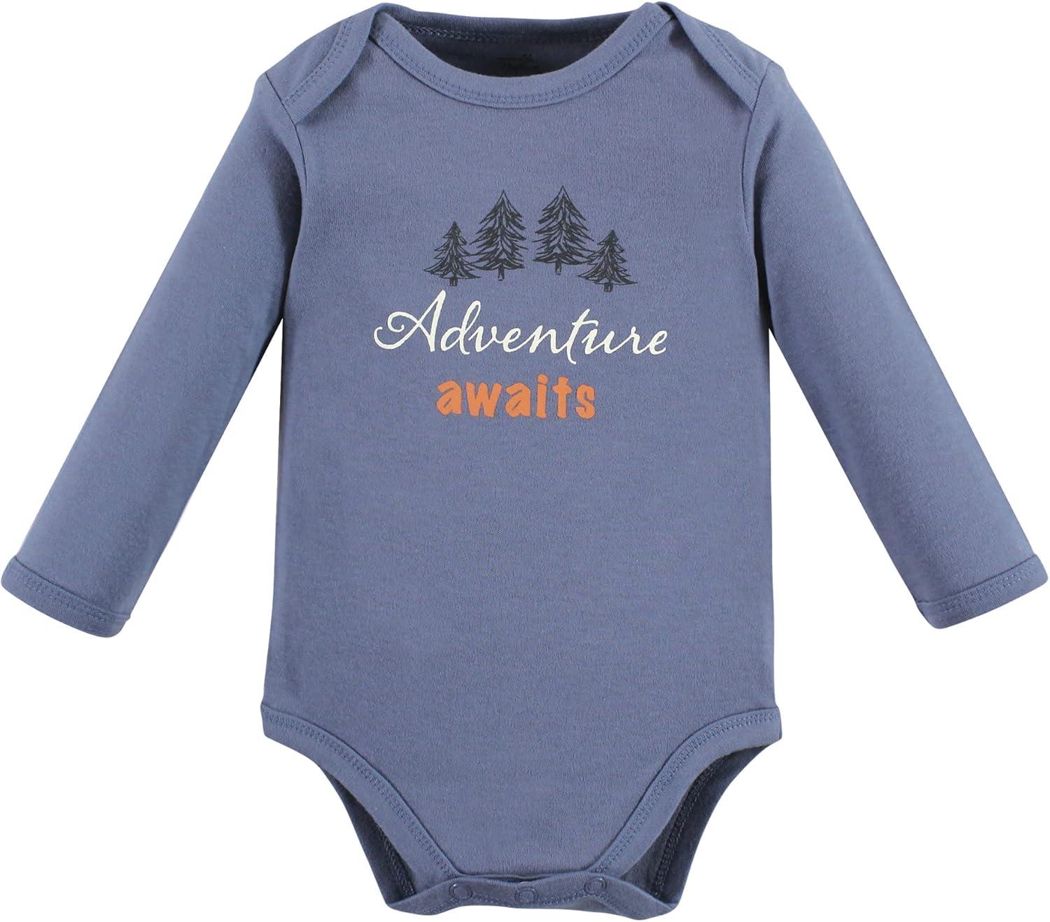 imageTouched by Nature Unisex Baby Organic Cotton LongSleeve BodysuitsBoy Woodland