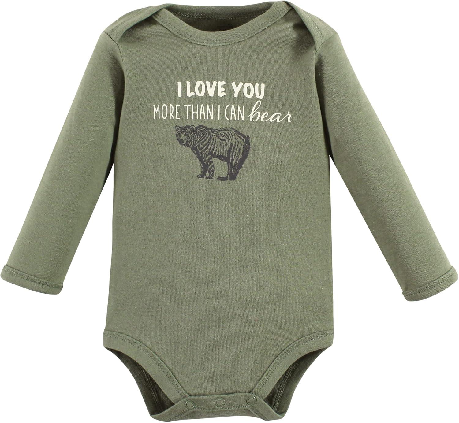 imageTouched by Nature Unisex Baby Organic Cotton LongSleeve BodysuitsBoy Woodland