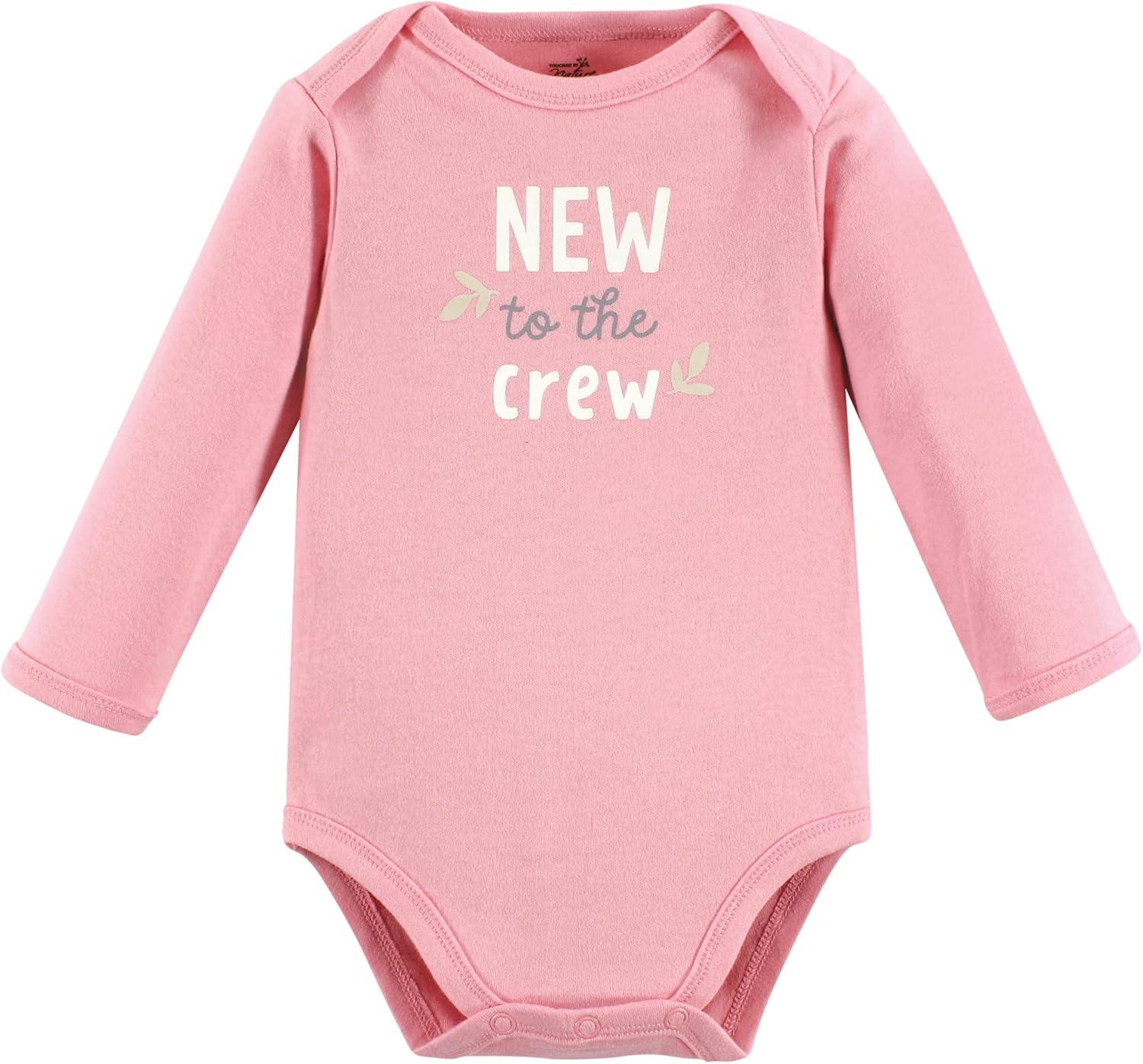 imageTouched by Nature Unisex Baby Organic Cotton LongSleeve BodysuitsGirl Safari