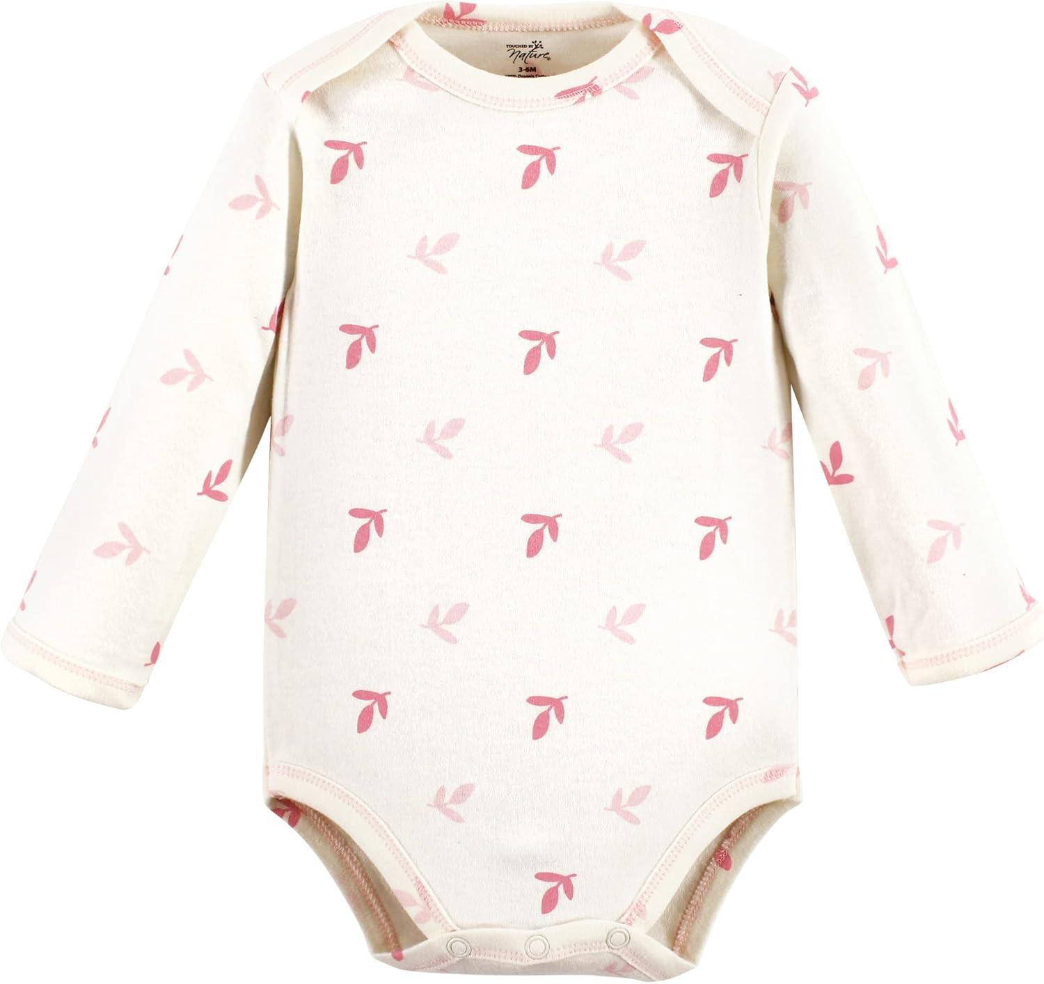 imageTouched by Nature Unisex Baby Organic Cotton LongSleeve BodysuitsGirl Safari