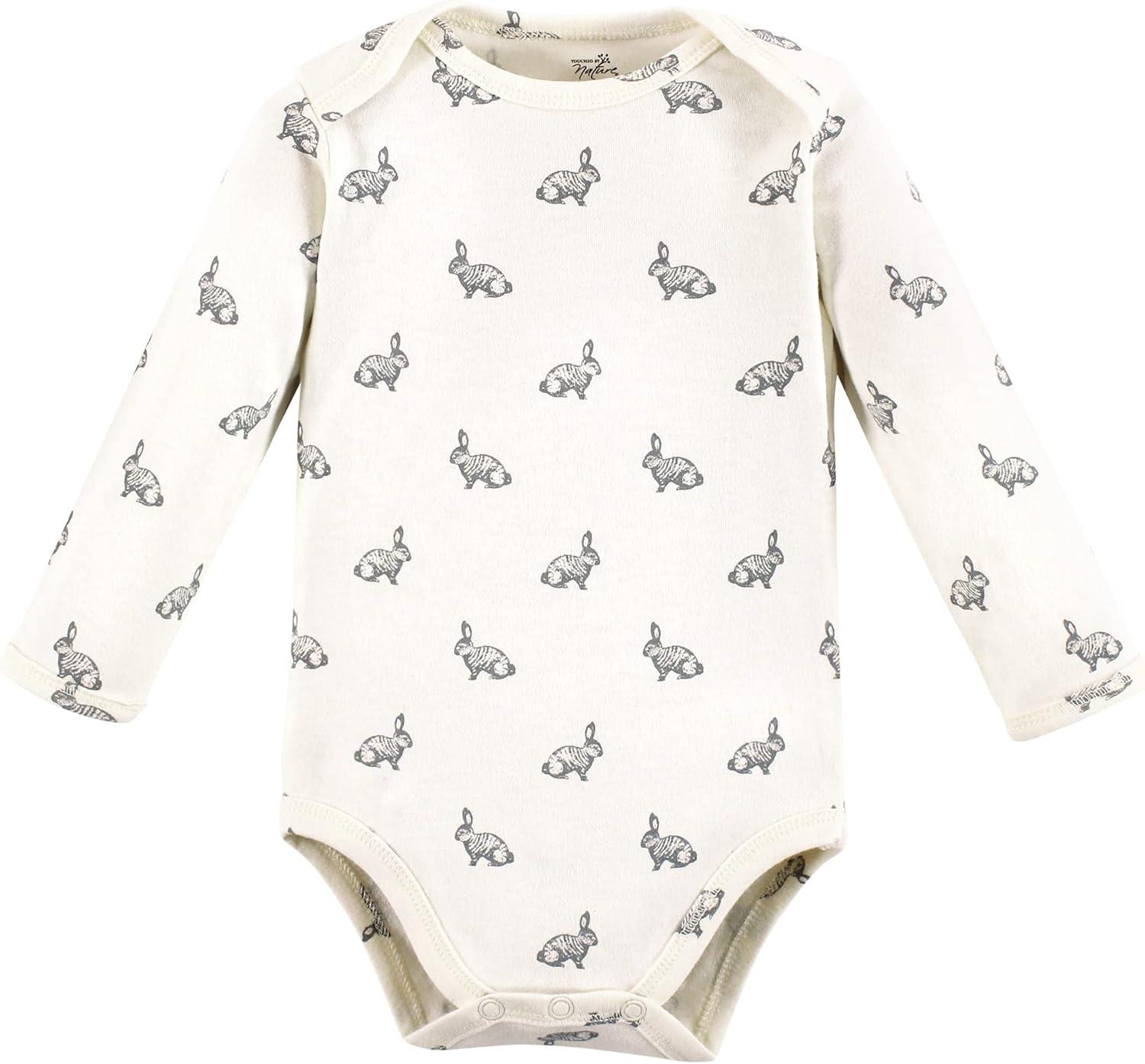 imageTouched by Nature Unisex Baby Organic Cotton LongSleeve BodysuitsGirl Woodland