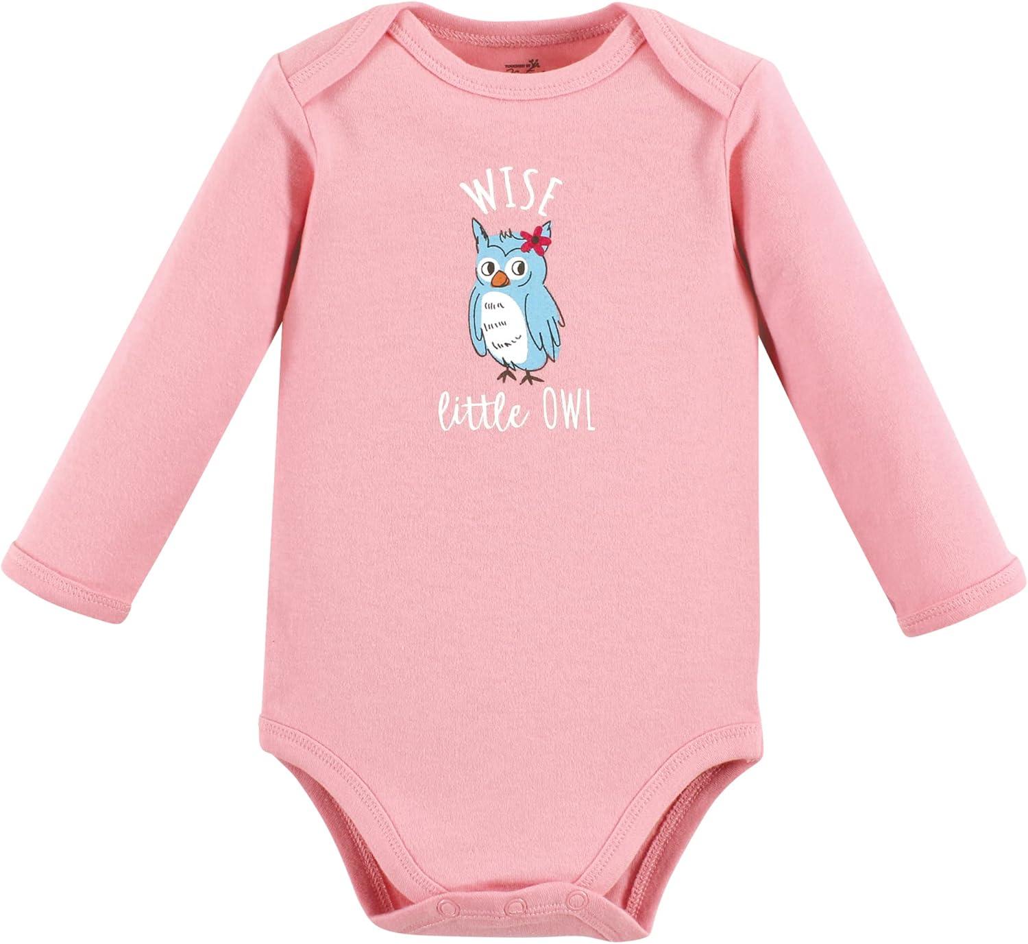 imageTouched by Nature Unisex Baby Organic Cotton LongSleeve BodysuitsGirl Woodland Alphabet 5pack