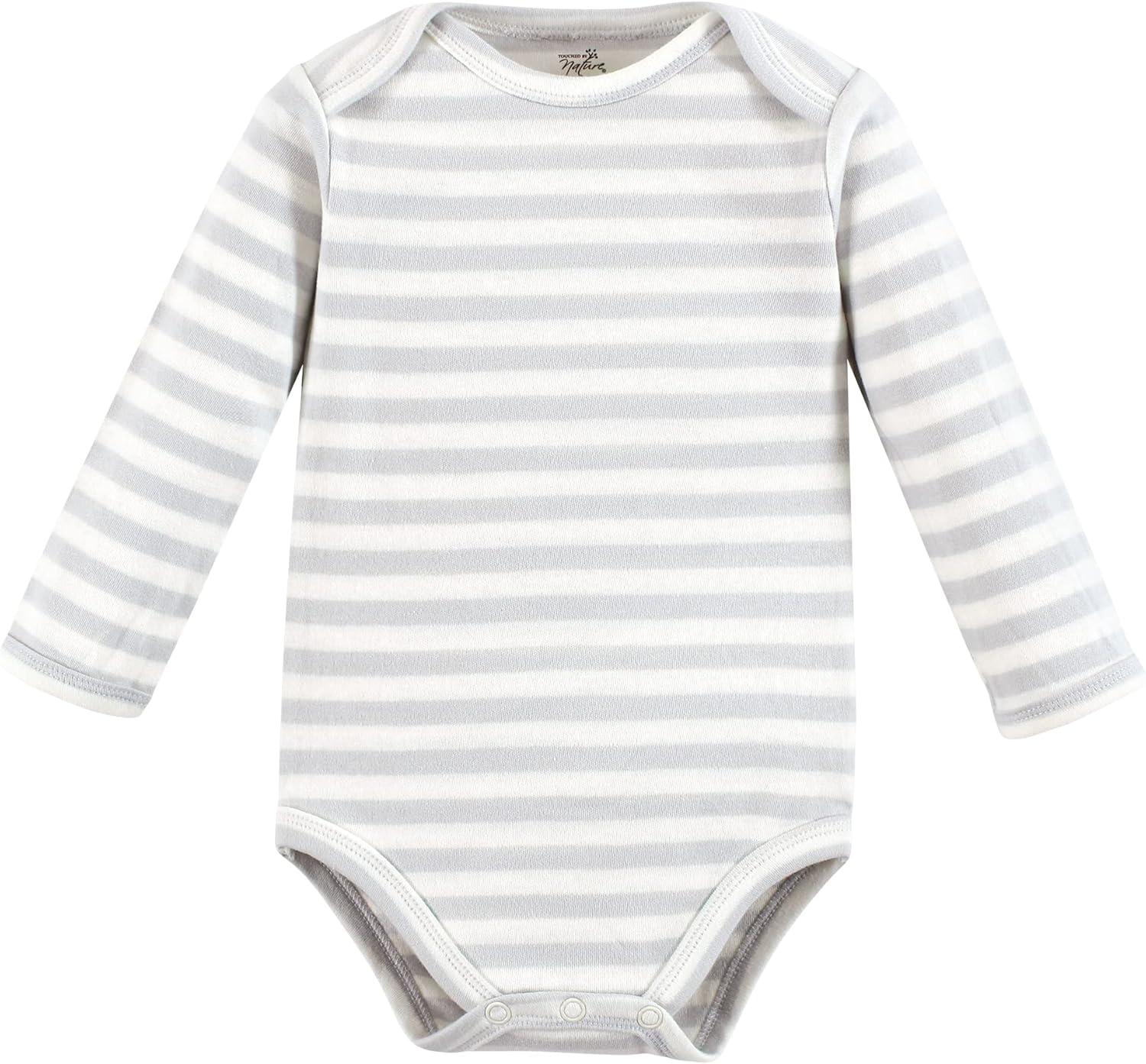 imageTouched by Nature Unisex Baby Organic Cotton LongSleeve BodysuitsNeutral Woodland