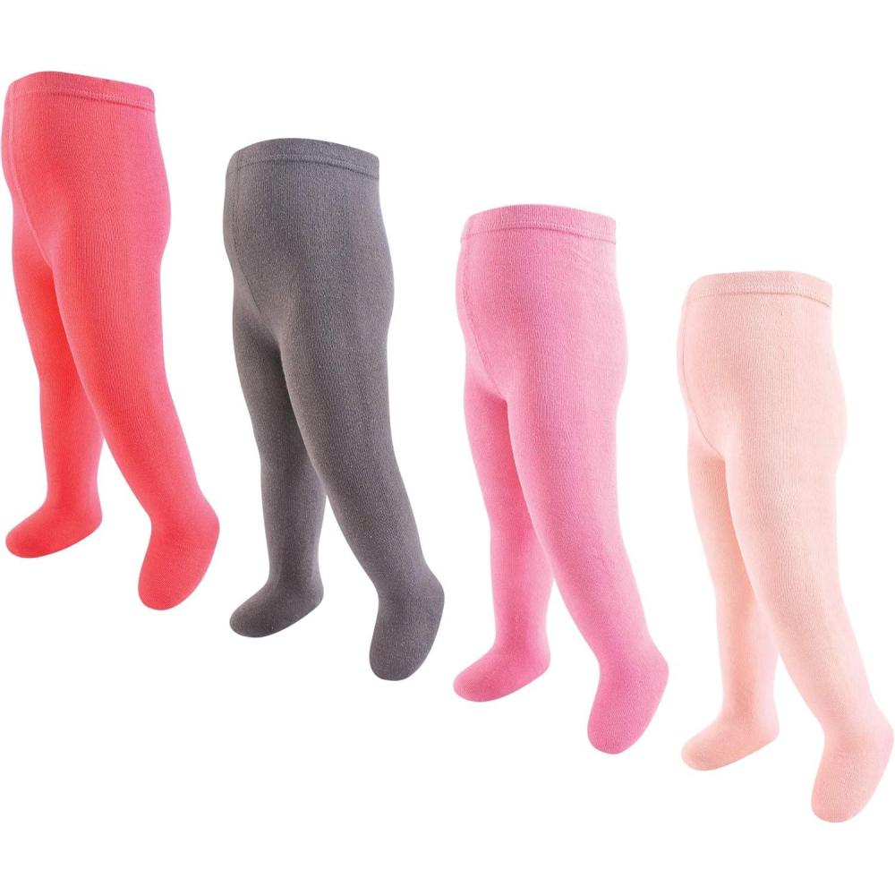 imageTouched by Nature Baby and Toddler Girl Organic Cotton TightsCoral Charcoal