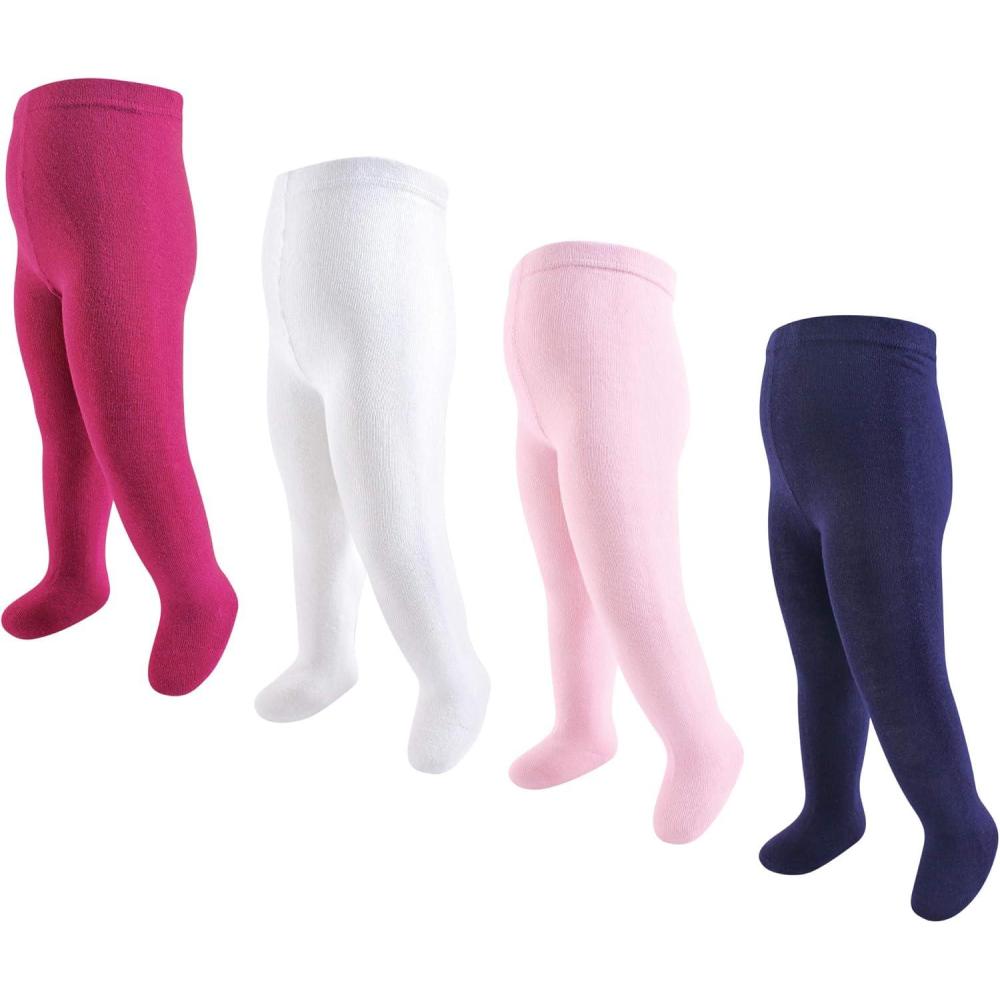 imageTouched by Nature Baby and Toddler Girl Organic Cotton TightsCream Pink