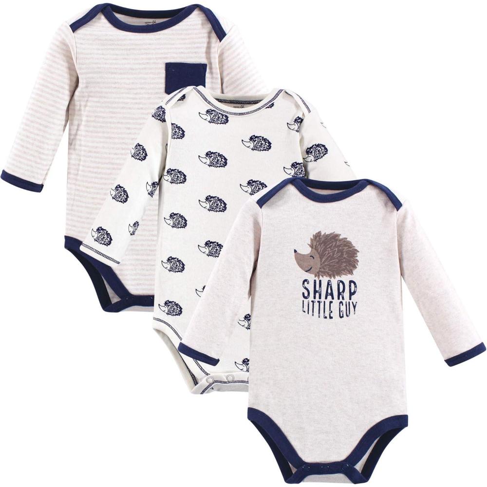 imageTouched by Nature Unisex Baby Organic Cotton LongSleeve BodysuitsHedgehog