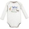 imageTouched by Nature Unisex Baby Organic Cotton LongSleeve BodysuitsBoy Safari