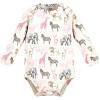 imageTouched by Nature Unisex Baby Organic Cotton LongSleeve BodysuitsGirl Safari