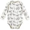 imageTouched by Nature Unisex Baby Organic Cotton LongSleeve BodysuitsNeutral Safari