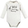 imageTouched by Nature Unisex Baby Organic Cotton LongSleeve BodysuitsNeutral Safari