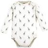 imageTouched by Nature Unisex Baby Organic Cotton LongSleeve BodysuitsNeutral Safari