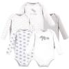 imageTouched by Nature Unisex Baby Organic Cotton LongSleeve BodysuitsMarching Elephant
