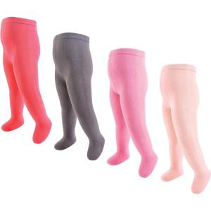 imageTouched by Nature Baby and Toddler Girl Organic Cotton TightsCoral Charcoal