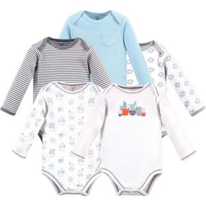 imageTouched by Nature Unisex Baby Organic Cotton LongSleeve BodysuitsCactus