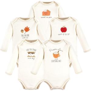 imageTouched by Nature Unisex Baby Organic Cotton LongSleeve BodysuitsFall Food