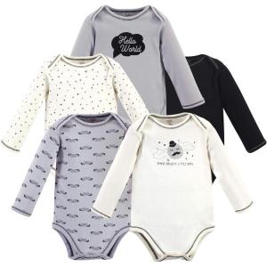 imageTouched by Nature Unisex Baby Organic Cotton LongSleeve BodysuitsMr Moon