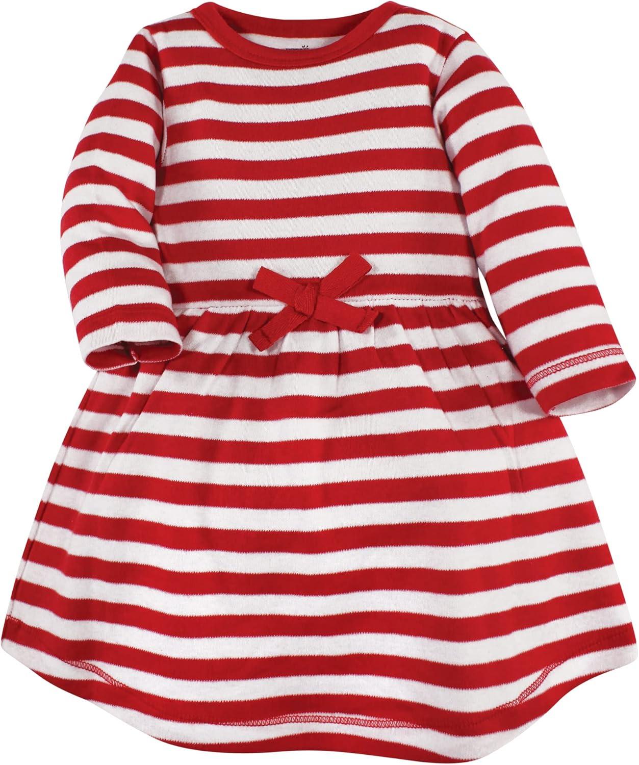 imageTouched by Nature Baby Girls Organic Cotton Short LongSleeve DressesChristmas Cookies