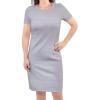 Women Heather Gray Short Sleeve