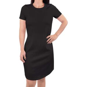 imageTouched by Nature Baby Girls Organic Cotton Short LongSleeve DressesWomen Black Short Sleeve