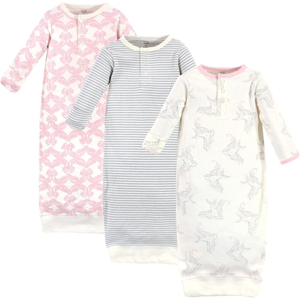 imageTouched by Nature Baby Girls Organic Cotton Henley GownsBird