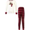 imageTouched by Nature Unisex Holiday Pajamas Merry And Bright Kids 12 YearsMoose