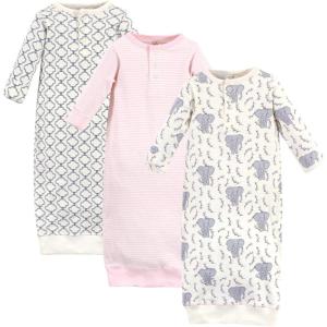 imageTouched by Nature Baby Girls Organic Cotton Henley GownsGirl Elephant