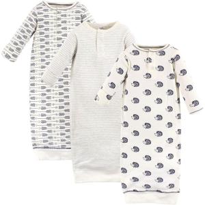 imageTouched by Nature Baby Girls Organic Cotton Henley GownsHedgehog