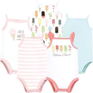 imageTouched by Nature Infant Girl Organic Cotton Bodysuits Popsicle 912 Months