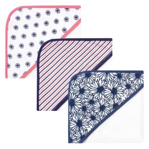 imageTouched by Nature Unisex Baby Organic Cotton Hooded Towels Pink Elephant One SizeDaisy