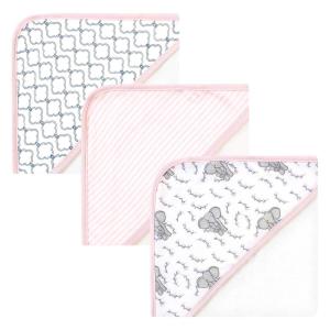 imageTouched by Nature Unisex Baby Organic Cotton Hooded Towels Pink Elephant One SizePink Elephant