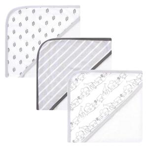 imageTouched by Nature Unisex Baby Organic Cotton Hooded Towels Pink Elephant One SizeSafari