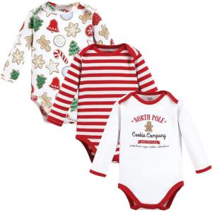 imageTouched by Nature Unisex Baby Organic Cotton LongSleeve BodysuitsChristmas Cookies
