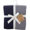 imageTouched by Nature Unisex Baby and Toddler Organic Cotton Crib Sheet Navy Heather Gray One Size Pack of 2One Size Pack of 2