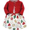 imageTouched by Nature babygirls Organic Cotton Dress and CardiganChristmas Cookies