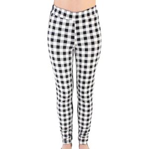 imageTouched by Nature Organic Cotton Leggings Dainty RosetteBlack Plaid