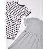 image:imageTouched by Nature BabyGirls Organic Cotton ShortSleeve and LongSleeve DressesBaby Toddler Heather Gray Stripe Short Sleeve