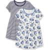 image:imageTouched by Nature BabyGirls Organic Cotton ShortSleeve and LongSleeve DressesBaby Toddler Navy Floral Short Sleeve