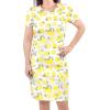 image:imageTouched by Nature BabyGirls Organic Cotton ShortSleeve and LongSleeve DressesWomen Lemon Tree Short Sleeve