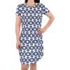 Women Damask Ikat Short Sleeve