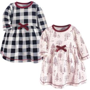 image:imageTouched by Nature BabyGirls Organic Cotton ShortSleeve and LongSleeve DressesBaby Toddler Winter Woodland Long Sleeve