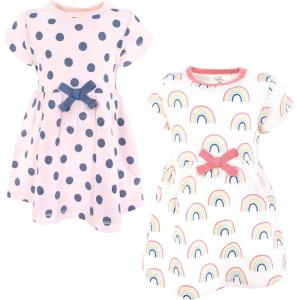 image:imageTouched by Nature BabyGirls Organic Cotton ShortSleeve and LongSleeve DressesRainbows and Sunshine