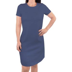 image:imageTouched by Nature BabyGirls Organic Cotton ShortSleeve and LongSleeve DressesWomen Bijou Blue Short Sleeve