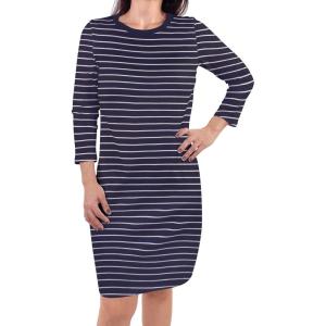 image:imageTouched by Nature BabyGirls Organic Cotton ShortSleeve and LongSleeve DressesWomen Navy Stripe Long Sleeve