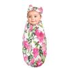 image:imageTouched by Nature Unisex Baby Organic Cotton Swaddle Blanket and Headband or Cap Cherry Blossom One SizePeonies