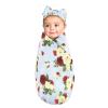 image:imageTouched by Nature Unisex Baby Organic Cotton Swaddle Blanket and Headband or Cap Cherry Blossom One SizeRose Mum