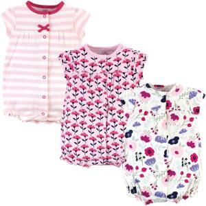 image:imageTouched by Nature Baby Unisex Baby Organic Cotton RompersPink Botanical