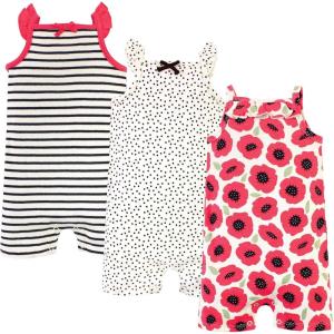 image:imageTouched by Nature Baby Unisex Baby Organic Cotton RompersPoppy