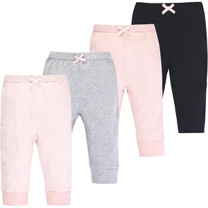 image:imageTouched by Nature Basics Unisex Baby Organic Cotton Pants 4PackRosewater Stripe