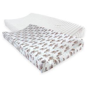 image:imageTouched by Nature Unisex Baby Organic Cotton Changing Pad Cover Birch Trees One SizeElephants